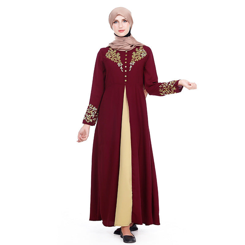 Women Fashion Gilded Arab Abaya Dress