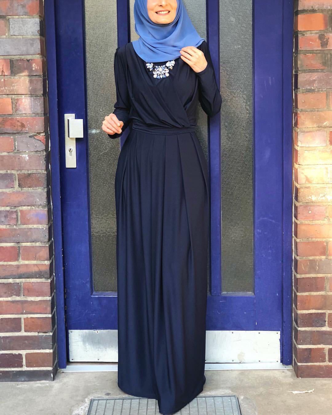 Solid Color Long Dress Modest