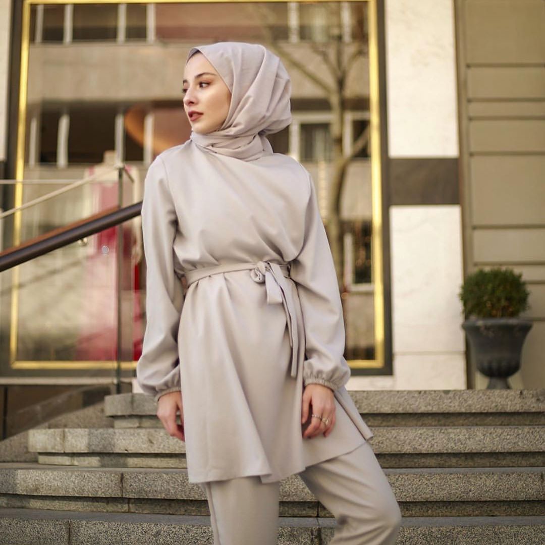 Muslim plus size two-piece suit