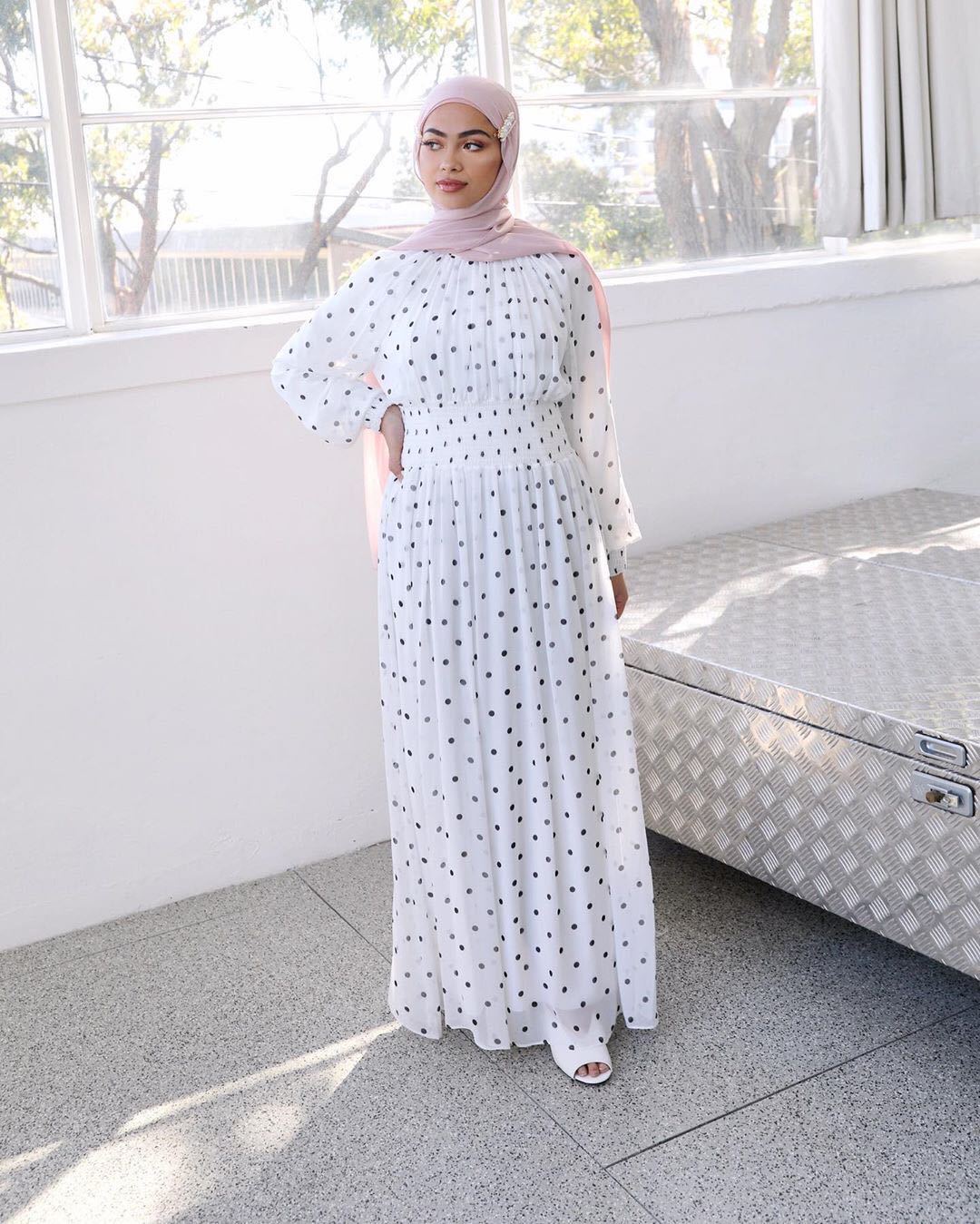 Women Muslim Dress Ramadan Knit Dress