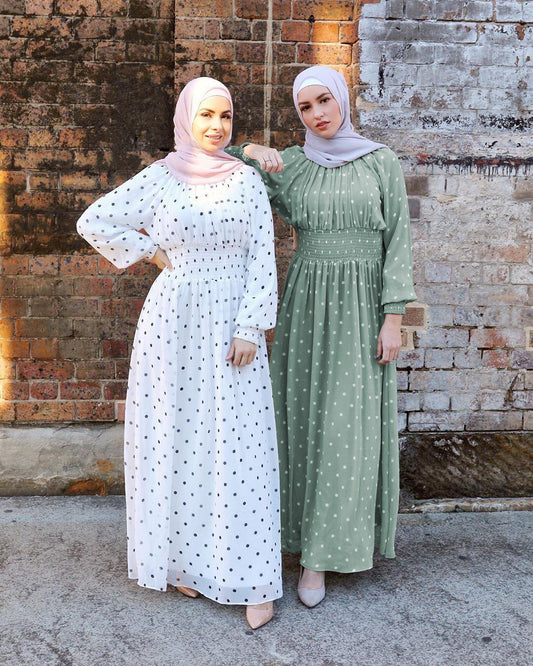 Women Muslim Dress Ramadan Knit Dress