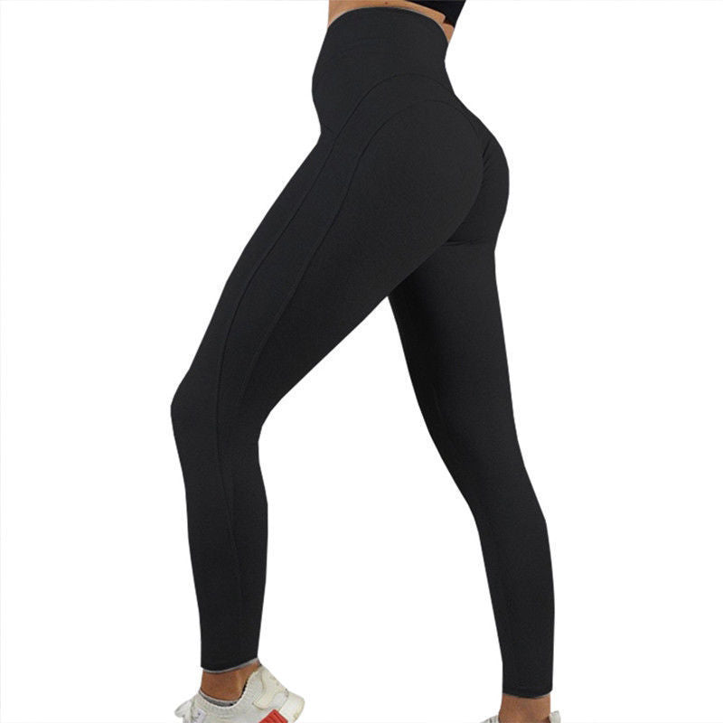 Solid color exercise leggings