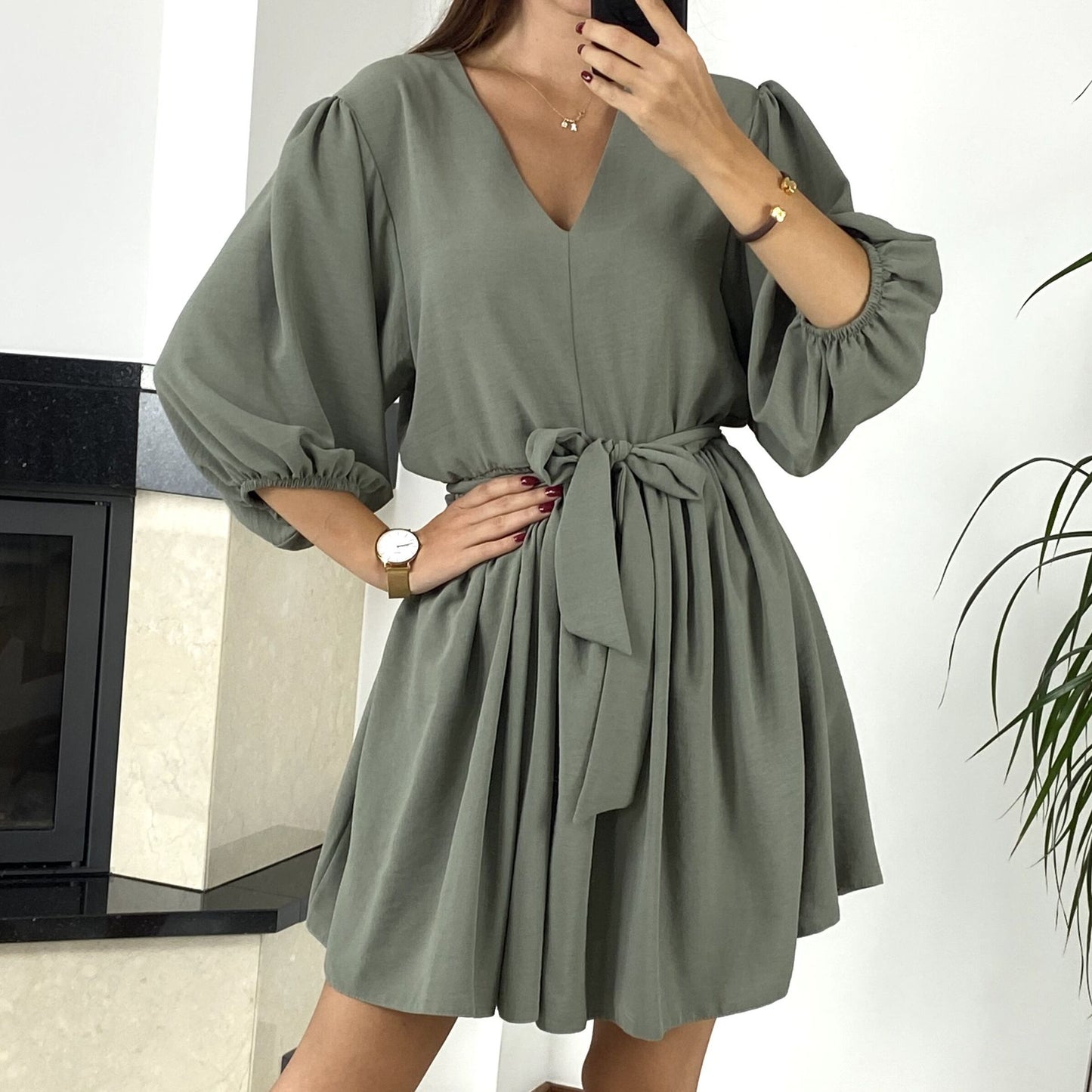 Womens V Neck Casual Dresses Summer