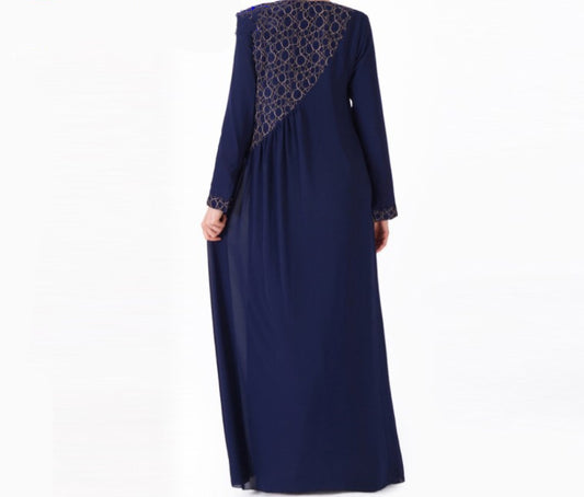 Arab Dubai Long Sleeve Chiffon Dress