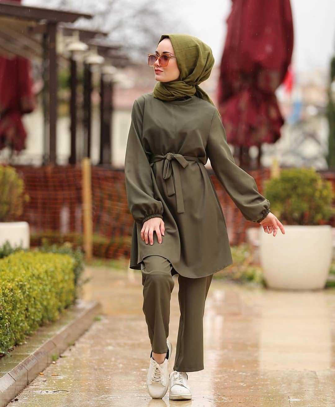 Muslim plus size two-piece suit