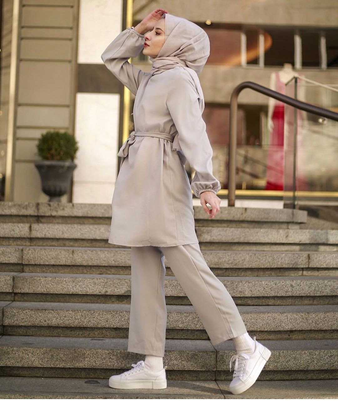 Muslim plus size two-piece suit