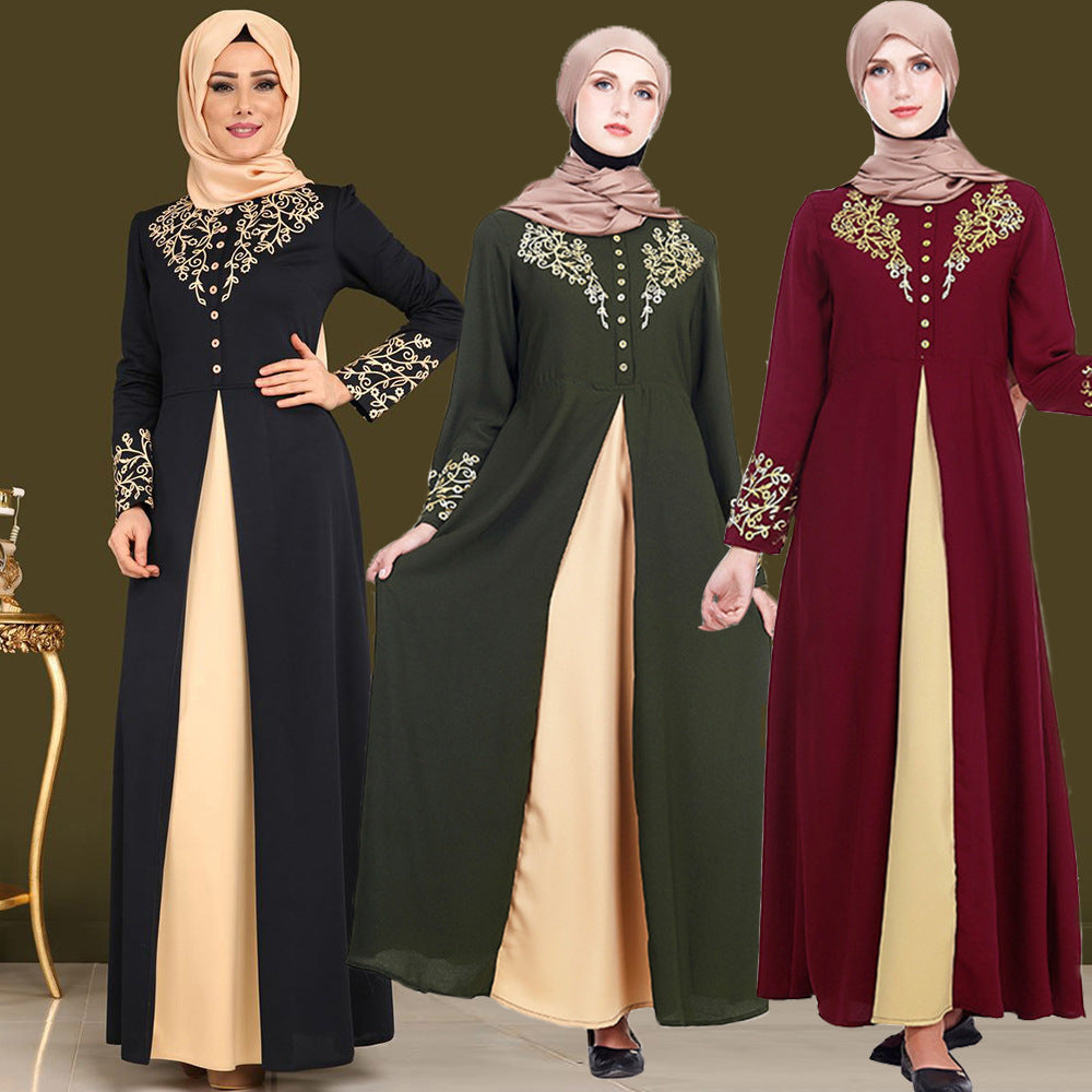 Women Fashion Gilded Arab Abaya Dress