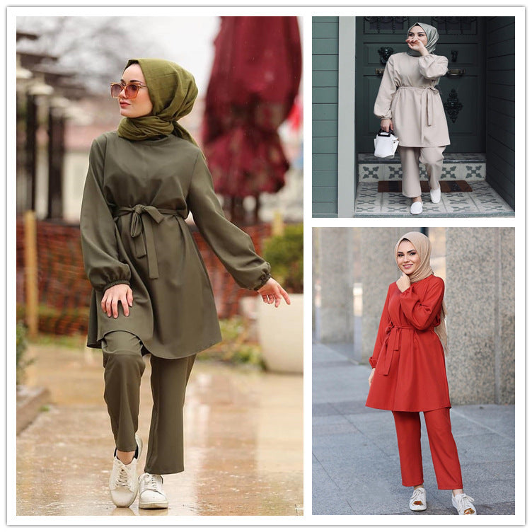 Muslim plus size two-piece suit