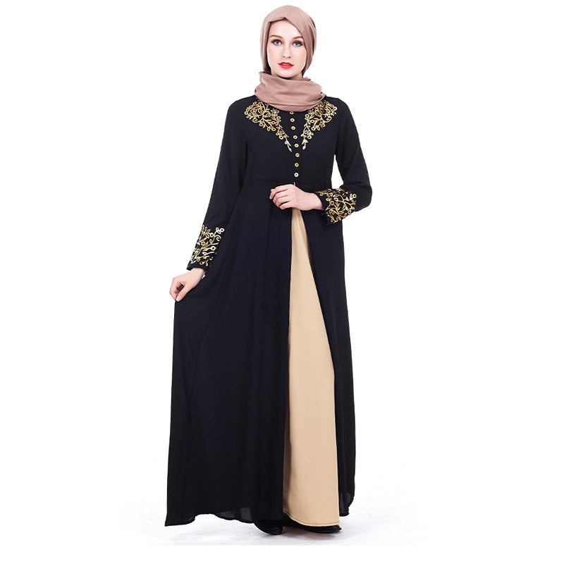 Women Fashion Gilded Arab Abaya Dress