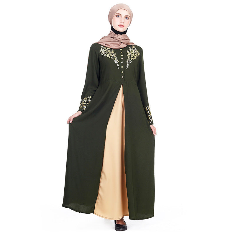 Women Fashion Gilded Arab Abaya Dress